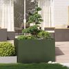 vidaXL Planter Olive Green Cold-rolled Steel Large Decorative Inlays