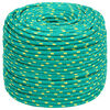 vidaXL Boat Rope Green 0.24 " 82.0 ' Polypropylene