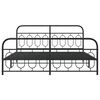 vidaXL Bed Frame Black Steel Full Rectangular Modern Durable