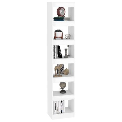 vidaXL Book Cabinet/Room Divider High Gloss White 15.7"x11.8"x78"