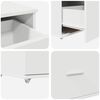 vidaXL Desk with Drawer White 51.77 x 19.69 x 41.93 in Engineered Wood
