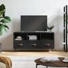 vidaXL TV Cabinet Black Engineered wood Medium TV Cabinet Rectangular