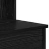 vidaXL Dressing Table with Mirror Black Oak 37.80 x 15.35 x 55.91 in