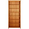 vidaXL Bookcase Natural Oak Solid Oak Wood, MDF 78.7 in height Bookcase