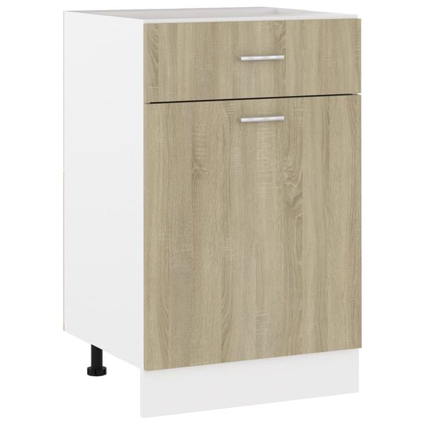 vidaXL Drawer Bottom Cabinet Sonoma Oak Engineered Wood Medium