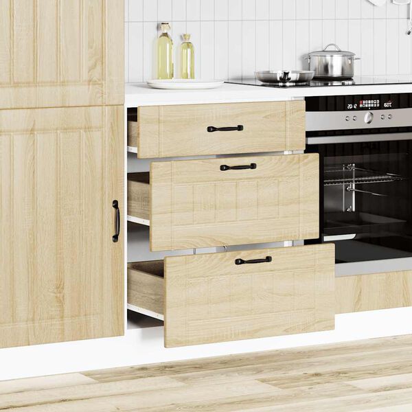 vidaXL Kitchen Base Cabinet Sonoma Oak Engineered Wood Standard Size