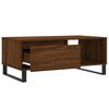 vidaXL Coffee Table Brown Oak Engineered Wood, Metal 35.4 x 19.7 x 14.4 in