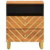 vidaXL Bedside Cabinet Brown and Black Solid mango wood, MDF, iron