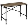 vidaXL Writing Desk Natural Mango Wood Solid Mango Wood and Steel Medium