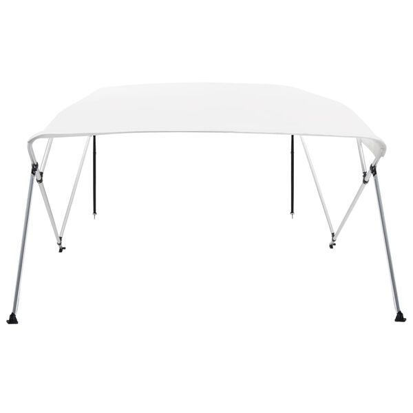 vidaXL 4 Bow Bimini Top White 95.7"x77.2"x53.9"