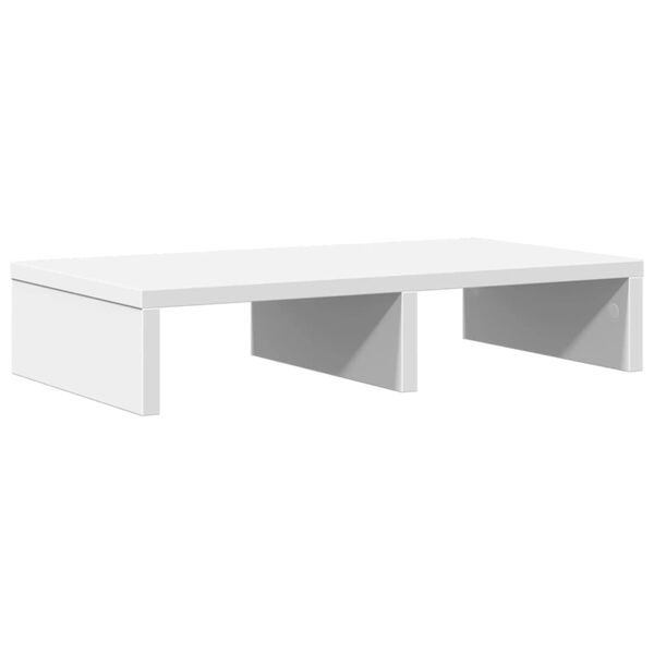 vidaXL Monitor Stand White 19.7x10.6x3.9" Engineered Wood