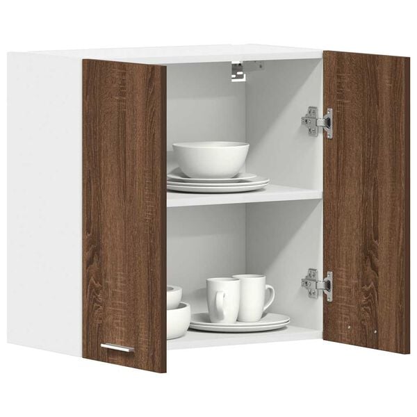 vidaXL Hanging Cabinet Brown Oak Engineered Wood Medium Hanging Cabinet