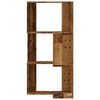 vidaXL Corner Bookcase 3-Tier Old Wood 19.7x19.7x40.2" Engineered Wood