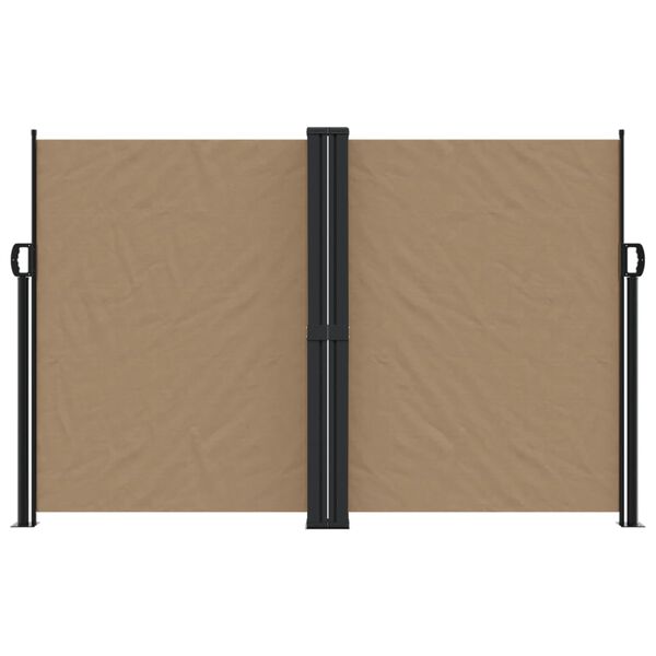 vidaXL Retractable Side Awning Taupe Polyester, Steel 63 x 236 in