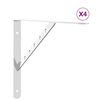 vidaXL Shelf Bracket Silver Stainless Steel Standard Decorative Inlays