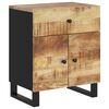 vidaXL Bedside Cabinet Natural wood and black
