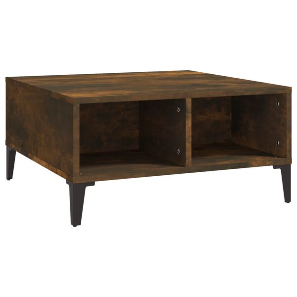 vidaXL Coffee Table Smoked Oak Engineered wood, metal Medium