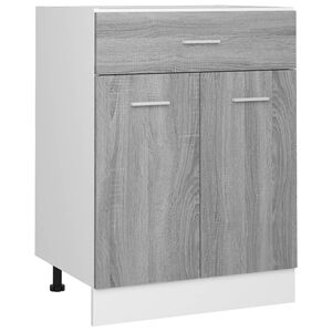 vidaXL Drawer Bottom Cabinet Grey Sonoma Engineered Wood 23.6x18.1x32.1 in