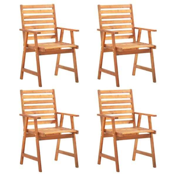 vidaXL Garden Dining Set Natural wood Solid acacia wood 5 piece set