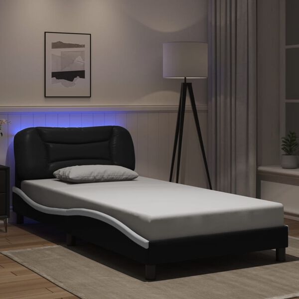 vidaXL Bed Frame Black and White
