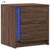 vidaXL Bedside Cabinet Brown oak Engineered wood Bedside Cabinet