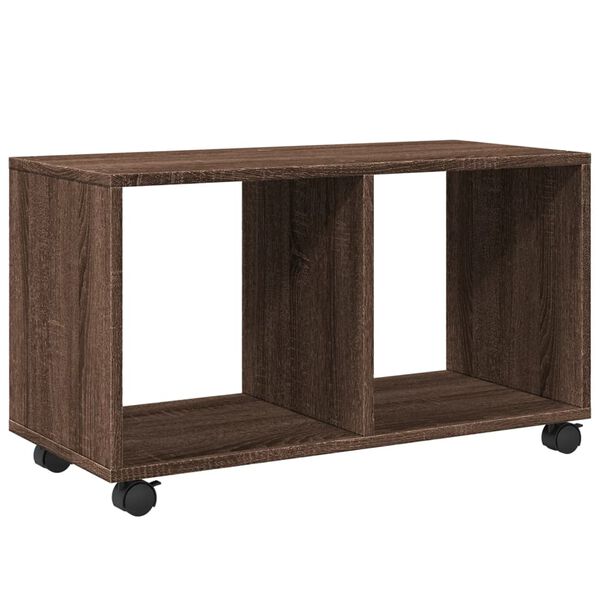 vidaXL Rolling cabinet Brown oak Engineered wood Medium Modern
