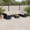 vidaXL Garden Sofa Set Black, Cream