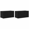 vidaXL TV Cabinet Set 4 pcs Black Oak 23.62 x 11.81 x 11.81 in