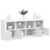 vidaXL Sideboard White Engineered wood, Glass Medium Sideboard