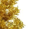 vidaXL Artificial Half Christmas Tree Gold PVC, Steel Tall