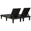 vidaXL Sun Lounger Black Polypropylene Double Multi-Position Backrest