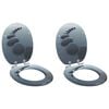 vidaXL WC Toilet Seats 2 pcs with Soft Close Lids MDF Stones Design (2x143928)