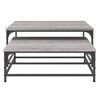 vidaXL Nesting Coffee Table Grey Sonoma Engineered wood Small to Medium