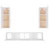 vidaXL TV Cabinet Set Set of 4 White Engineered wood Standard