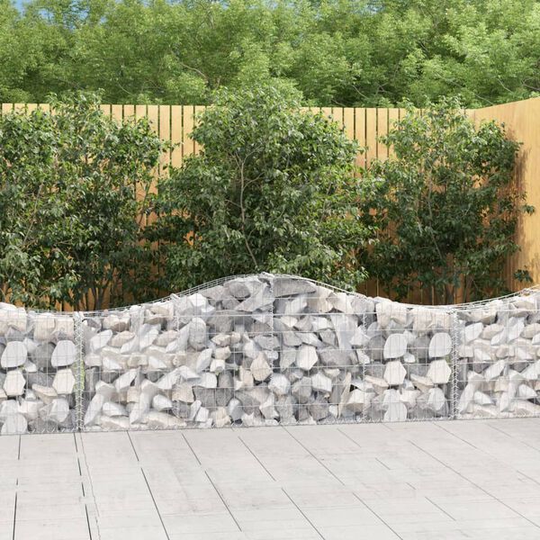vidaXL Arched Gabion Baskets 18 pcs 78.7"x11.8"x23.6"/31.5" Galvanized Iron
