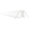 vidaXL Greenhouse White Polyethylene, Galvanized Steel Large