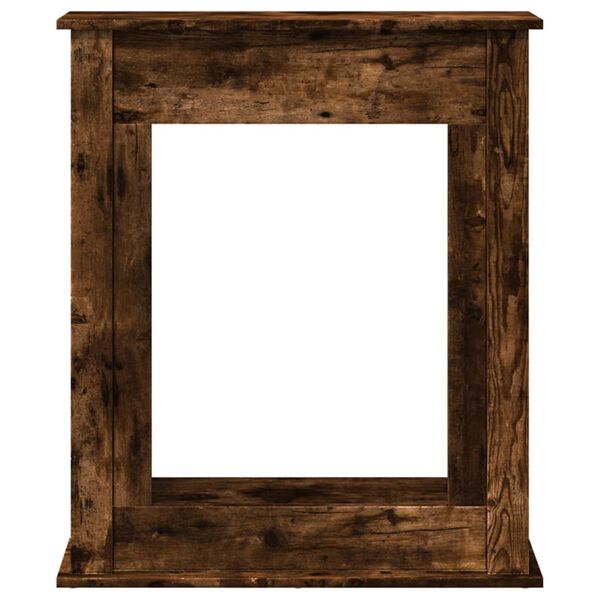 vidaXL Fireplace Surround Smoked Oak 29.5x7.9x34.4" Engineered Wood