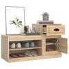 vidaXL Shoe Cabinet Sonoma Oak Engineered wood 39.4 in x 16.5 in x 23.6 in