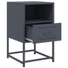 vidaXL Bedside Cabinet Anthracite Steel Medium Bedside Cabinet