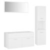 vidaXL Bathroom Furniture Set White Engineered wood, acrylic