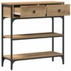 vidaXL Console Table with Drawer artisan oak 72.5 x 25 x 75 cm