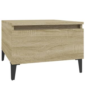 vidaXL Side Table Sonoma oak Engineered wood, metal Medium Side Table