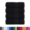 vidaXL Soap Towel Set of 4 Black 100% Cotton 11.8 in x 11.8 in