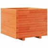 vidaXL Garden Planter Wax Brown Solid Pine Wood 24 in Wooden Planter