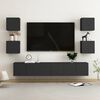 vidaXL TV Cabinet Black Engineered wood Medium Wall mounting