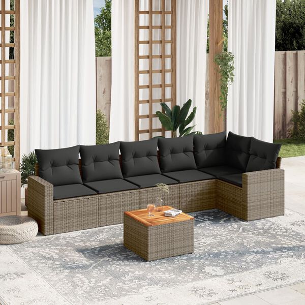 vidaXL Garden Sofa Set Grey