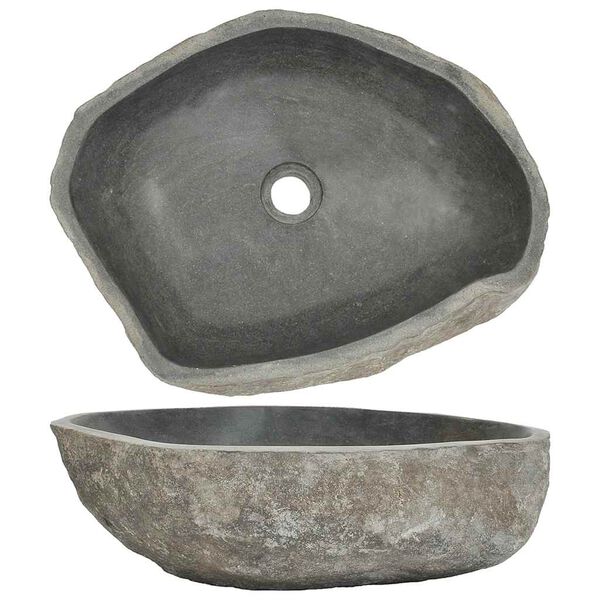 vidaXL Basin River Stone Oval (17.7"-20.9")x(13.4"-16.1")