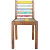 vidaXL Dining Chair Set of 6 Multicolor Solid reclaimed wood Standard