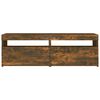 vidaXL TV Cabinet Smoked Oak Engineered Wood 47.2 x 13.8 x 15.7 in