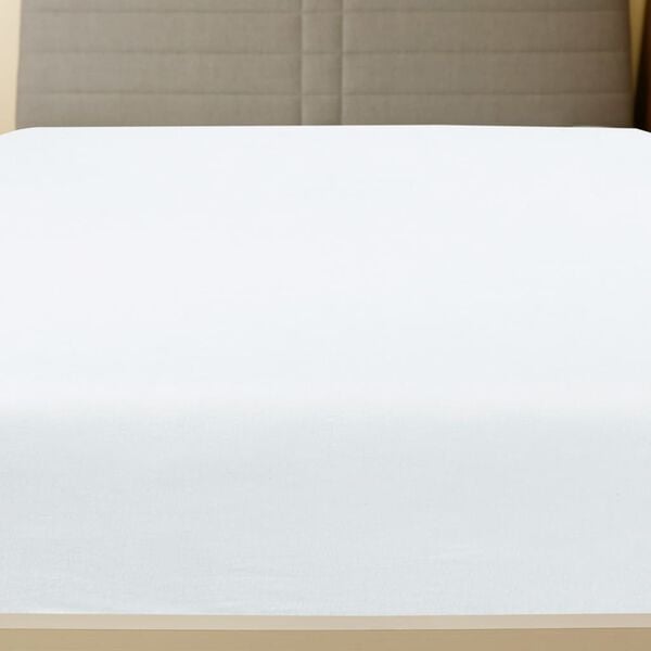 vidaXL Jersey Fitted Sheet Set of 2 White Cotton 39 in x 79 in